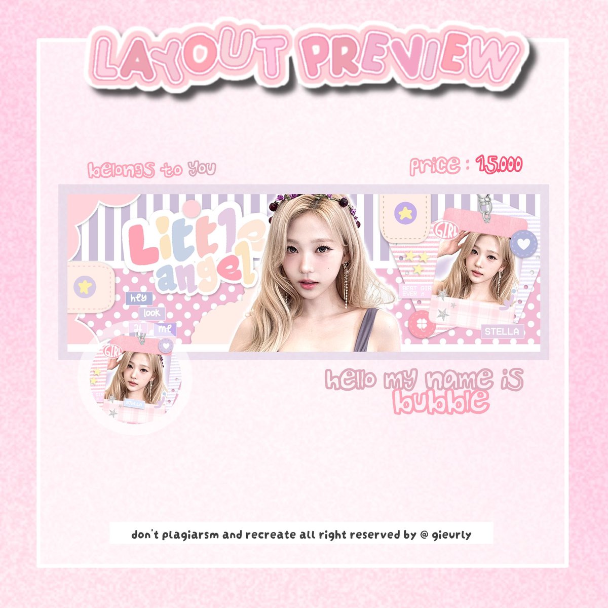 gieurly's tweet photo. 💌 — help repost ya, thankies!

halo sweets ‼️ada banyak layout ready stock disini yaa ^___^ ada stella, carmen, kya, ulzzang cowo cewe, rei, karina, wony, jiwoo, yeon, dll 😆🎀 scroll down for more sweets 🍥💧☝🏻

#bealanja https://t.co/bAIeUge1dV
