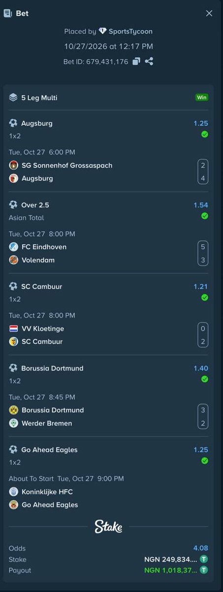 GreenTips01's tweet photo. 4 Odds combo won 
✨☘️🔥☘️✨🔥

 ₦1 Million Paid Out🧰  
     
   🚨Register STAKE here👇
https://t.co/12joXKwoif

Use Promo Code:STYCOON

💬 Send message to ‌ https://t.co/5deCmiTW2z to guide/Assist you on how to fund your stake account https://t.co/19y5gdIEmg