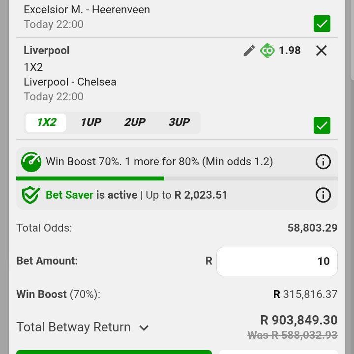 Janekvt's tweet photo. 28-fold 1X2 accumulator [DFB Pokal, Serie A, Copa Del Rey, KNVB beker &amp; more]
Odds: 100,973.71
Code: BW7DBABCA2
Kick-off 19:00
26-fold 1X2 accumulator [DFB Pokal, Serie A, KNVB beker, EFL Cup &amp; more]
Odds: 58,803.29
Code: BW7DBAE488
Kick-off 19:30
Enough said. 🤯⚽️ #Betway https://t.co/SFetlxQL6e