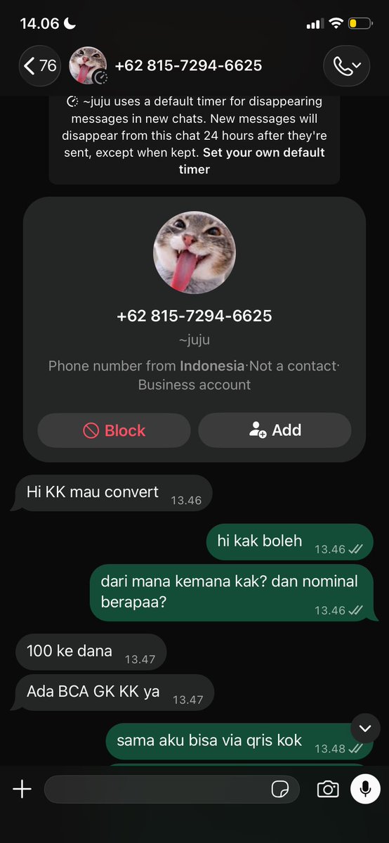 teIurmatasapi's tweet photo. HELP RT BUYER SCAM PENIPU #zonauang #bealanja 

buyer (bocil i guess) mau nipu convert😇hati hati ba cv!! syukur gue kagak punya duit

+62 815-7294-6625

transfer apaan dek? transfer arwah? https://t.co/Tqxt7D6DTF