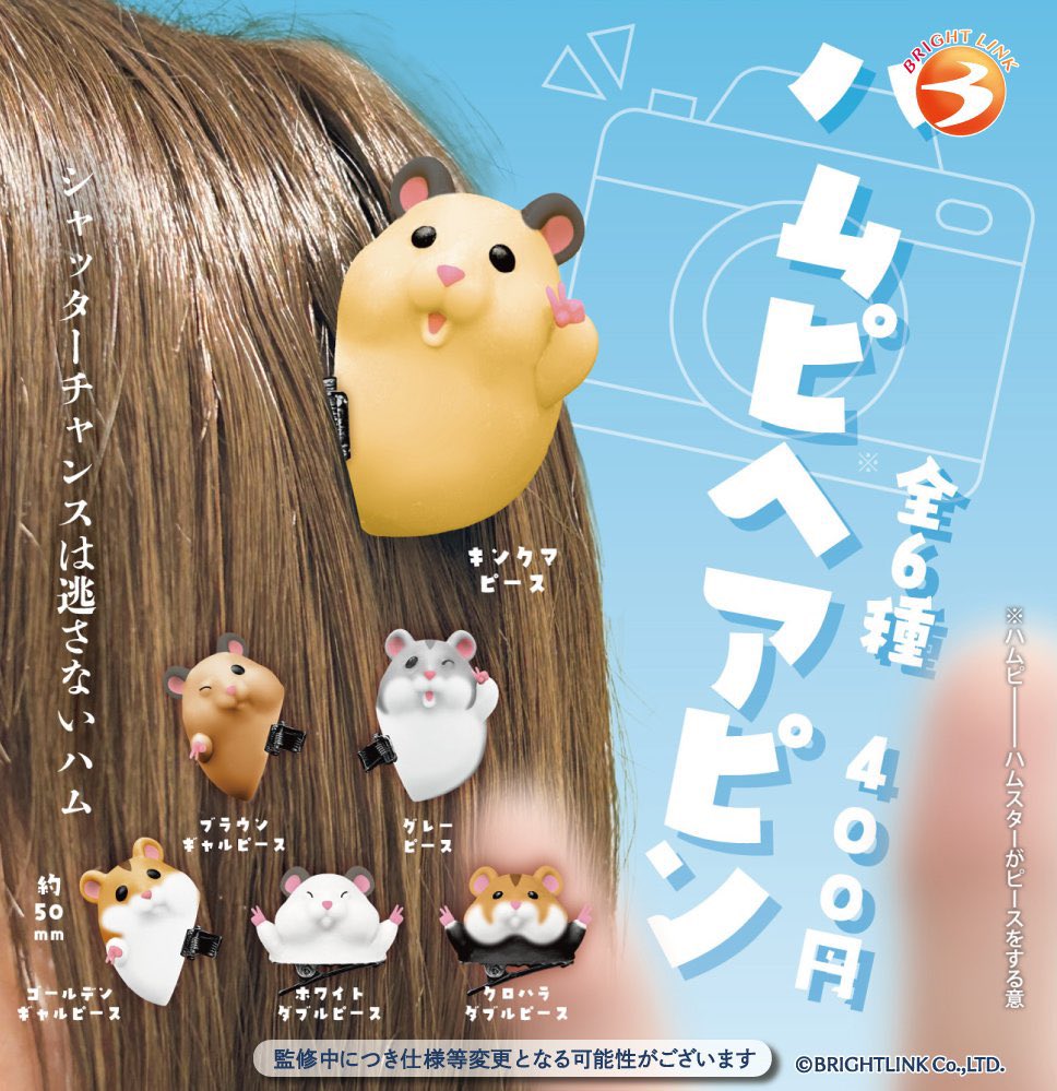 japancapsuletoy's tweet photo. 【ハムピヘアピン】 
3月発売ガチャ。 
https://t.co/Jo3g9jbwam #pr https://t.co/qaJIDbFQ0i