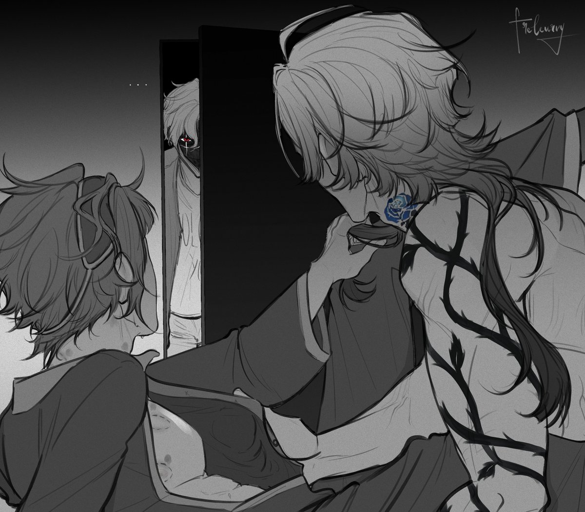 freleurvy's tweet photo. #bnkise #bunkaisae 

Michael forgot to lock the damn door 😔🥀 https://t.co/oYeAschp3r
