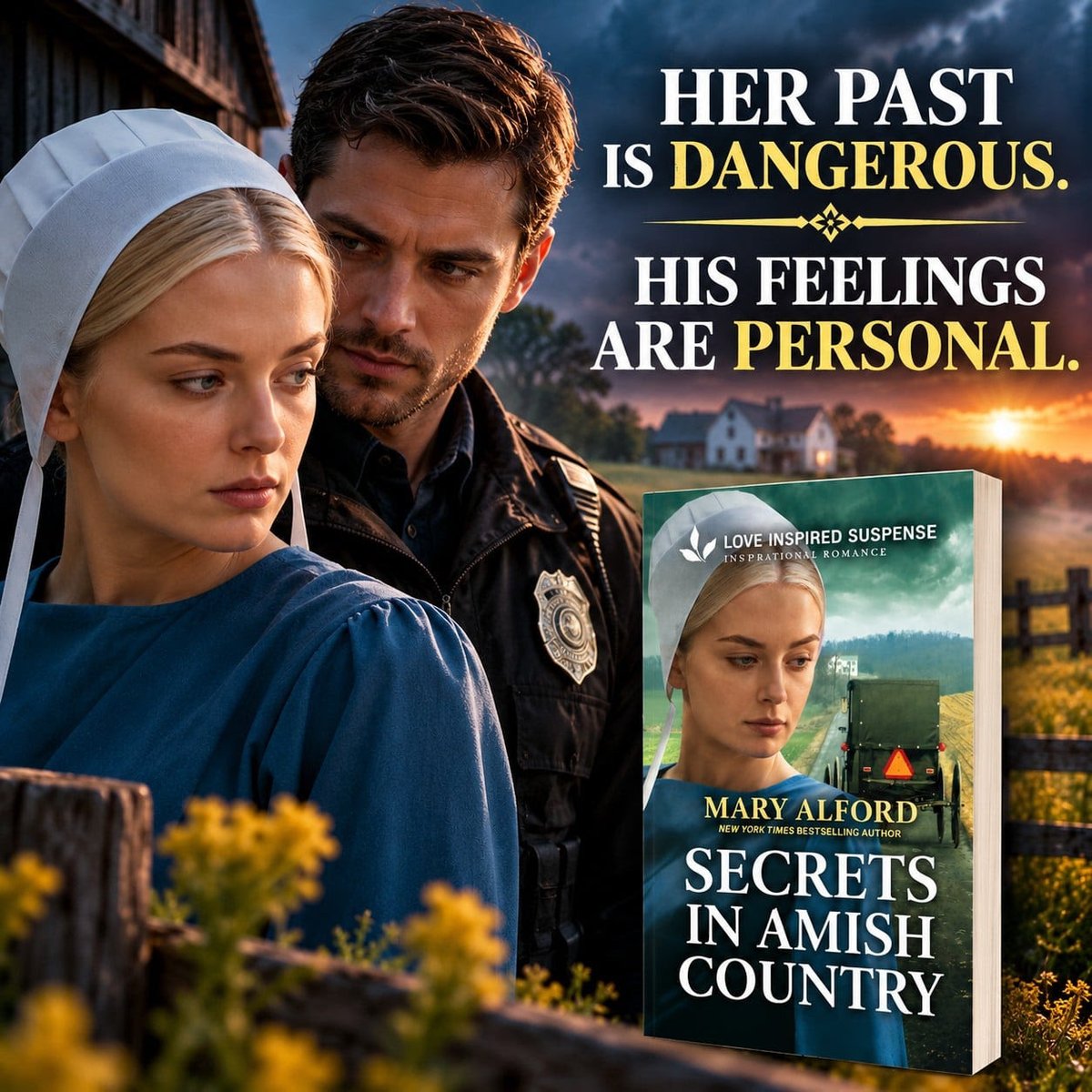 vickleaw's tweet photo. SHE NEEDS ANSWERS. HE’S DETERMINED TO KEEP HER ALIVE.

Eve Lantz and Casey Masterson have known each other since childhood.

But when Eve returns to Rachel’s Crossing, their reunion is anything but peaceful.

Someone wants her dead.

Casey has a badge, a promise to protect her, and feelings that make this case dangerously personal.

Discover their story in Secrets in Amish Country by Mary Alford!

https://t.co/fMH8j5LRjV

#ProtectiveHero 
#ChristianRomanticSuspense 
#SecretsInAmishCountry
#maryalford
#newrelease