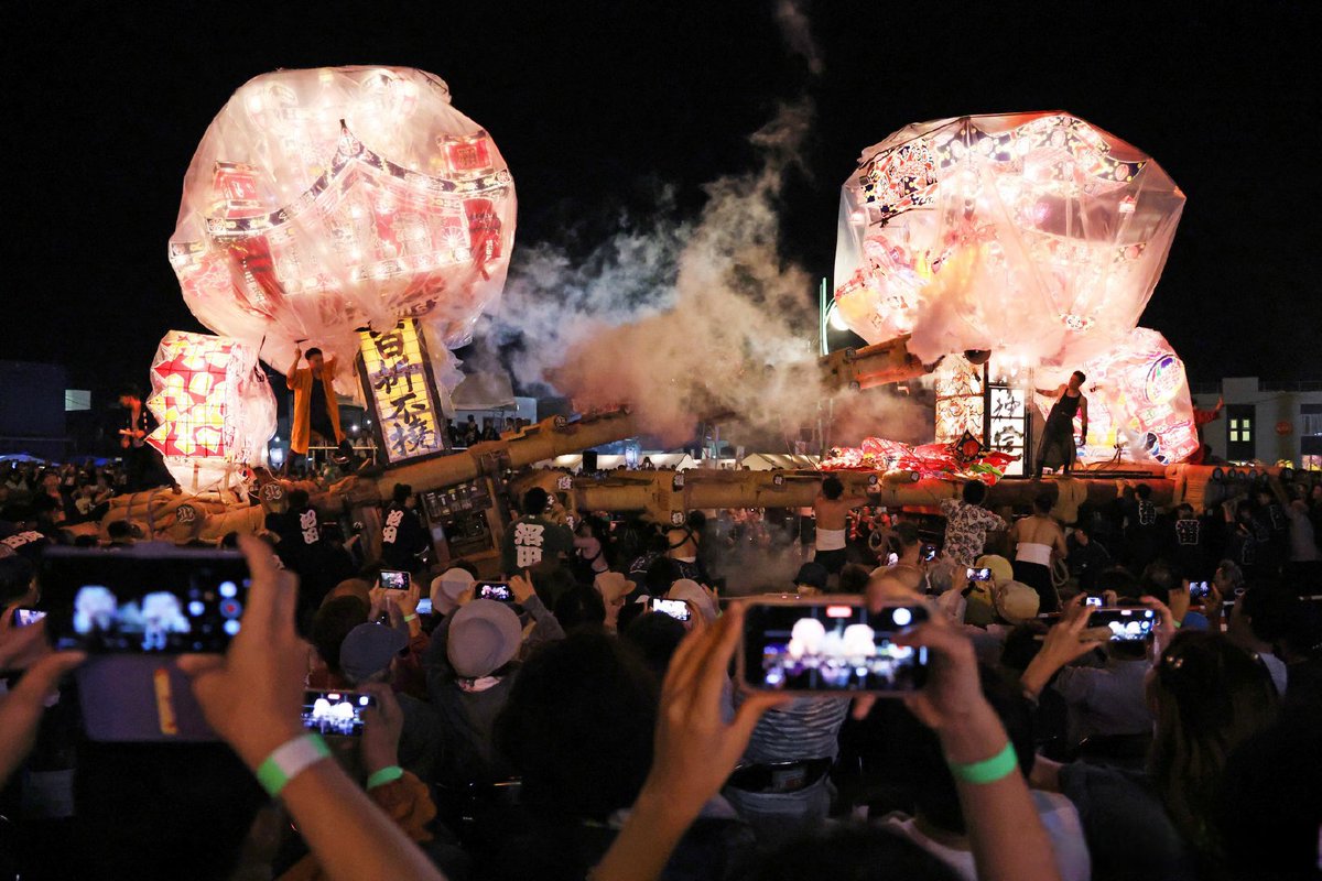 akaoayu's tweet photo. [鼓笛及]祭りの準備が着々と進む！明日の祭りが待ちきれないな https://t.co/MyxTpH0sDL