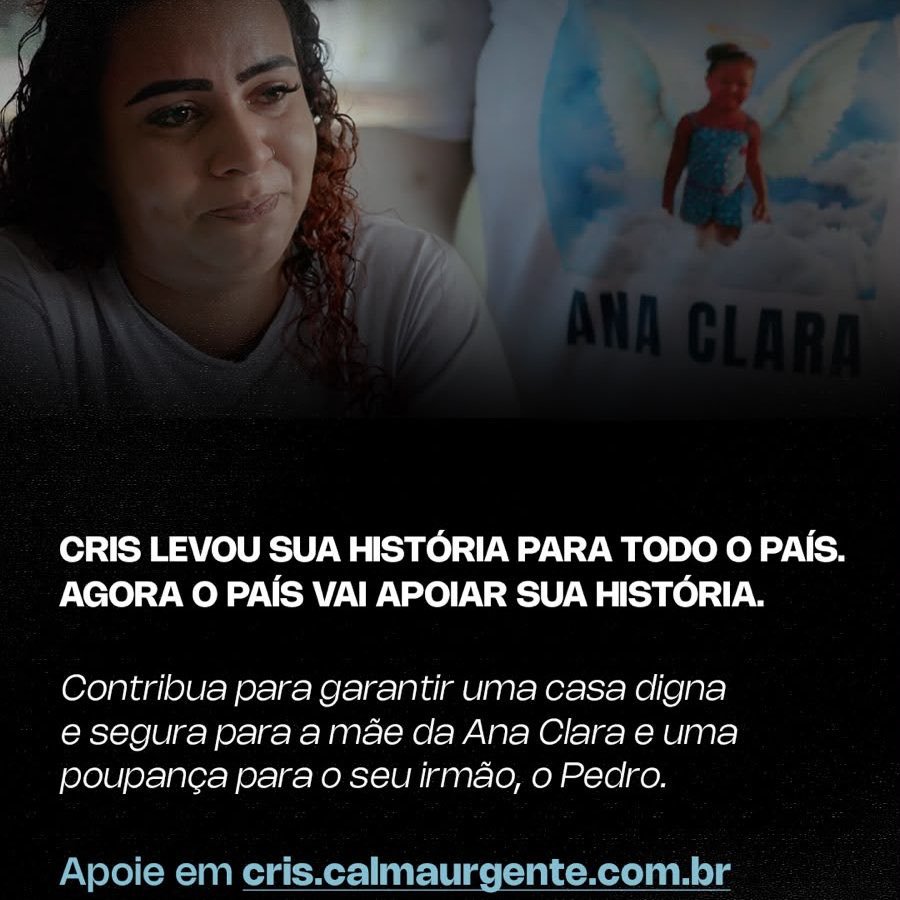 lispectorzyza's tweet photo. 🚨 Cris, mãe de Ana Clara, está em condições precárias e morando de favor, sem conseguir pagar seu aluguel.

Uma vaquinha foi criada para que ela possa ganhar uma casa, além de uma poupança para ajudar na criação de Pedro, irmãozinho de Ana Clara.
 + https://t.co/wR5TXXKK5Z