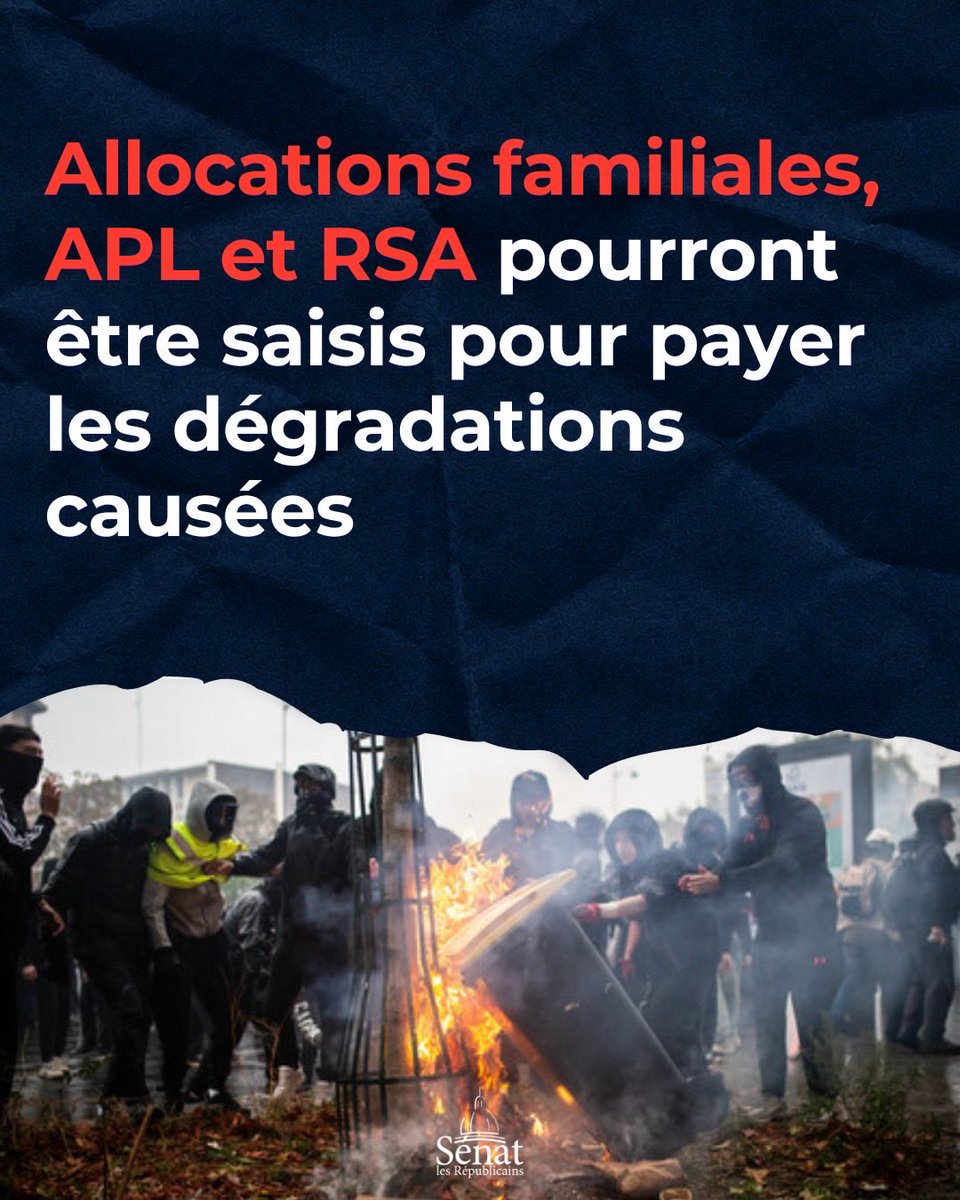 lesRep_Senat's tweet photo. « Vous cassez, vous payez ! »

Le Sénat adopte le projet de loi Casseurs-payeurs, renforcé par les sénateurs LR de nombreuses mesures sécuritaires pour durcir la réponse aux violences. https://t.co/es3yFluEaQ