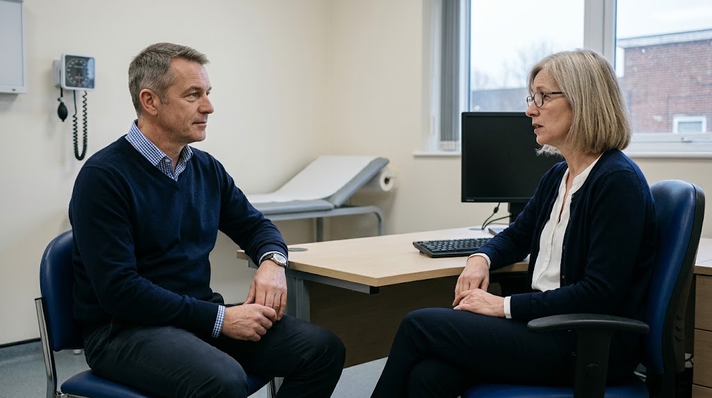 SamaHoole's tweet photo. Doctor: "Calcium oxalate stone. I'd cut down on red meat. I'll print you a diet sheet."

Patient: "Does meat have oxalate in it?"

Doctor: "No."

Patient: "What does?"

Doctor: "Spinach, rhubarb, almonds, beetroot. Plants, mostly."

Patient: "So why am I cutting the meat?"

Doctor: "Animal protein raises uric acid."

Patient: "Is my stone uric acid?"

Doctor: "No. Oxalate."

Patient: "So the meat's banned for a stone I haven't got."

Doctor: "It's the standard advice."

Patient: "What's on the sheet?"

Doctor: "Plenty of leafy greens. Nuts as a snack. Almond milk if you're cutting dairy."

Patient: "Spinach, almonds, and almond milk. For an oxalate stone."

Doctor: "It's a general healthy eating sheet."

Patient: "It's the stone's shopping list. What stops oxalate reaching the kidney?"

Doctor: "Calcium in the gut. Binds it, and it passes through."

Patient: "Calcium from?"

Doctor: "Dairy."

Patient: "Which the sheet swaps for almond milk."

Doctor: "..."

Patient: "So I'm to eat the three foods that make the stone, drop the one food that catches it, and give up the one food that does neither."

Doctor: "I can print a different sheet."

Patient: "Print one with a steak and a pint of milk on it. I passed a lentil on Tuesday and I'd like to retire from the hobby."