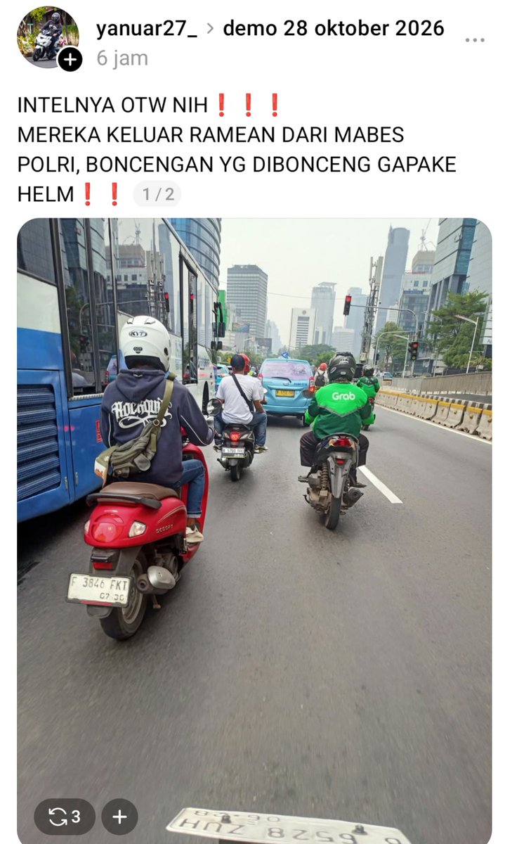 bbymoonstruck's tweet photo. Guyss please sebarkan❗‼️‼️
Infonya 1 ORANG KETANGKEP setelah mencoba menerobos bundaran HI
#demo

Baju putih, celana hitam, tas slempang itu intel. HATI-HATI❗❗ https://t.co/TTBgBs4e1c