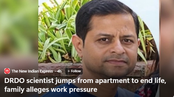 reactbitcoin's tweet photo. The deceased, Sharad Katiyar (47), was a Grade F senior scientist working in the programming division of Aeronautical Development Agency (ADA) of DRDO. 
#WorkLifeBalance  N. R. Narayana Murthy #NarayanaMurthy #Infosys #HAL #Nifty #H1B #jantarmanatar RK Puram #DelhiNews  #Kaam https://t.co/oMmBnH080C
