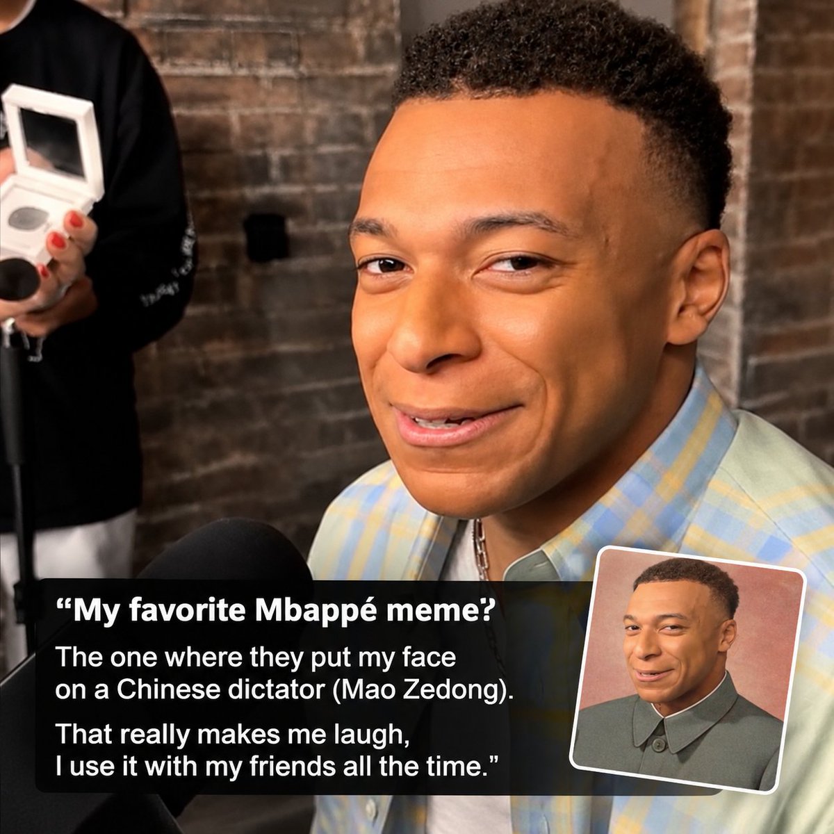 Drejordan's tweet photo. Chinese activist Ai Weiwei believes Kylian Mbappe shouldn't have apologized to to the Chinese People:

Ai Weiwei🗣️: “Mbappé should never have apologised for laughing at that Mao Zedong meme. And I’ll tell you why.

We are talking about Mao, whose policies contributed to a famine that killed tens of millions of people, whose government persecuted political opponents, and whose Cultural Revolution brought years of violence, imprisonment and suffering to millions. 

Families were destroyed, intellectuals were persecuted, and cultural heritage was lost. These are historical realities. History cannot be erased simply because powerful people find it uncomfortable.

What I find ridiculous is the hypocrisy. People have been sharing that meme for years. It was even reportedly brought into the World Cup atmosphere, a tournament watched by billions, yet nobody made this level of noise. Then Mbappé laughs, and suddenly the entire world loses its mind.

Now we hear about China withdrawing from La Liga, brands distancing themselves from Mbappé and La Liga's president apologising amid the controversy. Everybody seems eager to protect commercial interests, but where is the support for the player? Where are the people willing to say, ‘I might disagree with him, but he has the right to express himself’?

Thankfully, ordinary people are still standing with him. They can see the double standard, even when powerful institutions seem unwilling to acknowledge it.

And this is exactly why footballers nowadays show so little personality. They are afraid to laugh, speak honestly or express an opinion without worrying about losing sponsorships, opportunities or public approval. We want footballers to be authentic, but the moment one of them does something controversial, we demand an apology.

Imagine telling someone in the year 2000 that, one day, a footballer could face worldwide outrage for laughing at a meme portraying Mao as a dictator. They would ask if you had completely lost your mind!

You don't have to agree with Mbappé. You don't have to like the meme. But surely, we can discuss the historical record without treating the discussion itself as an offence.

And consider this: X, formerly Twitter, is blocked in mainland China, and some people use VPNs to access it. The government also imposes extensive restrictions on online speech and political expression. So, when we discuss authoritarianism, are we seriously supposed to pretend these restrictions don't exist?

Let me be clear: Chinese people are not their government, and criticising a regime is not the same as attacking an entire nation. Ordinary citizens deserve respect. But governments should also be open to scrutiny, particularly when freedom of expression is involved.

Mbappé is a footballer, not a diplomat. He should not have to surrender his personality because powerful institutions are uncomfortable with his reaction.

If he genuinely believes he did something wrong, he can apologise. But there is a difference between a sincere apology and one made under enormous public and commercial pressure.

You cannot demand personality from footballers and then punish them for showing it. You cannot defend freedom of expression only when you agree with what is being expressed.

Mbappé doesn't have to be right about everything for us to recognise a double standard. And you don't have to support him to ask whether this reaction has gone too far.

Perhaps the real question isn't why Mbappé laughed. Perhaps it's why a simple reaction to a political meme has made so many powerful people so uncomfortable.”