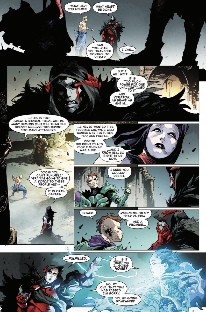 LunarXHero's tweet photo. CAPTAIN AMERICA #16 SPOILERS by Chip Zdarsky and Valerio Schiti 
-
-
-
-
-
-
-
-
-
-
Doom went from ruling the world to ruling Hell. That’s why he’s my GOAT. 

Plus, Hell Lord Doom’s design is PEAK 
#DoctorDoom #Doomsday #Doom #captainamerica https://t.co/E6BXbKxlct