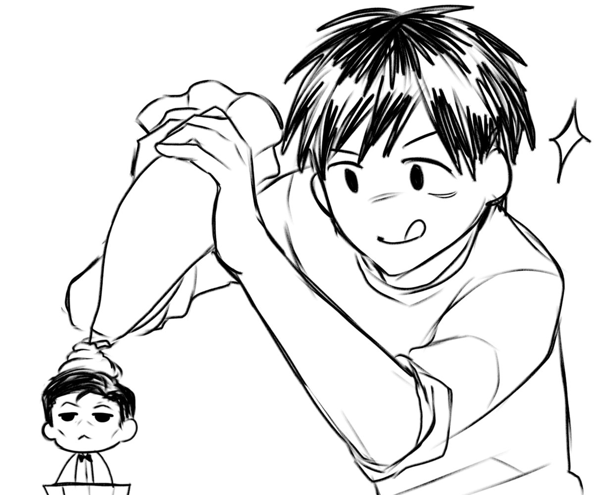 yrue_239's tweet photo. Poop shaped cream on his head #에우리디케는없다 https://t.co/OIn7KMr3uB