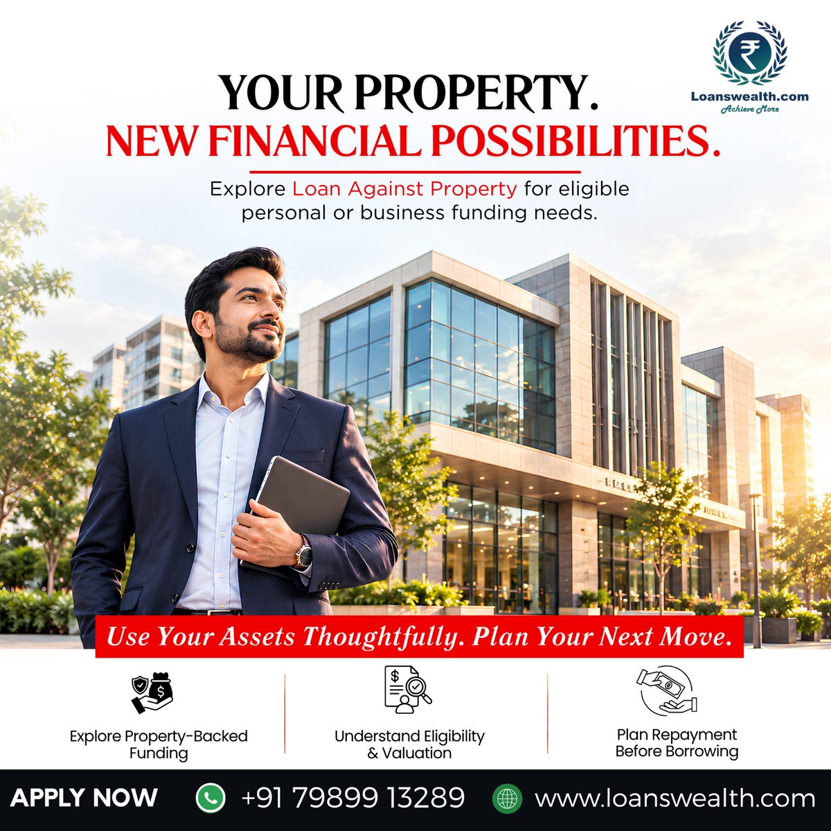 loanswealth5's tweet photo. 🏡 Your Property. New Financial Possibilities! 💰

Unlock the potential of your property with a Loan Against Property for eligible personal or business needs.

📞 Call: +91 79899 13289
🌐 https://t.co/sgsBdgAkWp

#LoanAgainstProperty #LoansWealth #BusinessFunding https://t.co/vhqml0sJTu