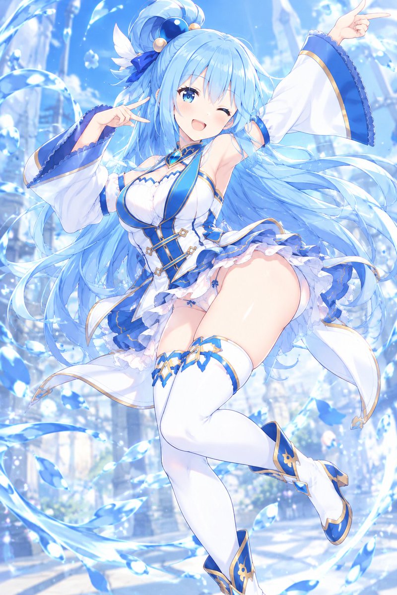 HopeAbsent's tweet photo. プリコネのユイの服装を元にアクアカラーにしてみました
動画にしたらパンチラが過ぎたので自粛です🫣
#このすば https://t.co/vU8VwdmoE1