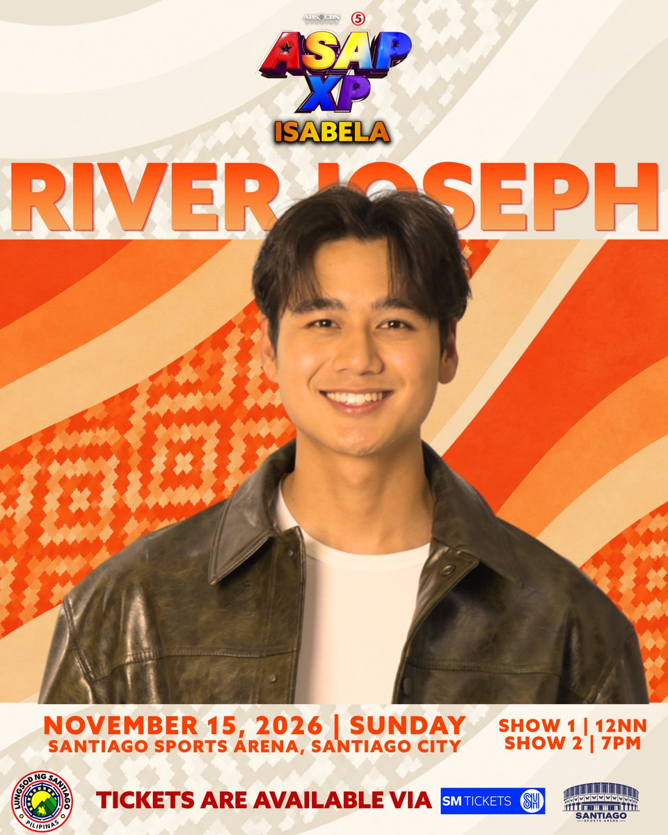 ASAPOfficial's tweet photo. Heartthrob at certified kilig magnet! 😍💜 

River will serenade you with his irresistible appeal at Santiago Sports Arena this November 15!

Kakabsat, feel the kilig for real! 🥹💘

Buy your tickets now

https://t.co/nGG7mKu9Zq

#ASAPXP #ASAPXPIsabela https://t.co/aWylTHzzug