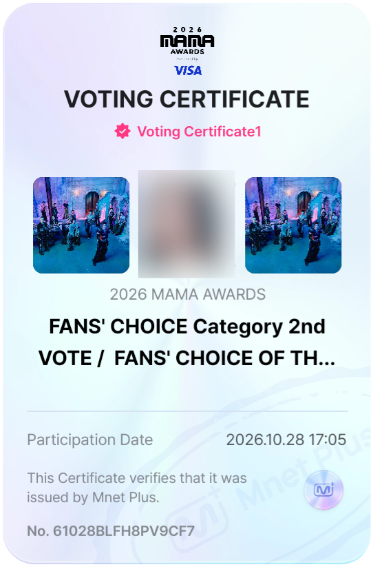 carat_votes's tweet photo. 2026 MAMA AWARDS VOTING OPEN NOW!

☑️ Fans’ Choice Choice 2nd Vote
☑️ Fans’ Choice of the Year
☑️ X Voting (#2026MAMAVOTE #seventeen)

ENDS: NOVEMBER 8, 2026 @ 23:59 (KST) https://t.co/FsLp0O3mDy