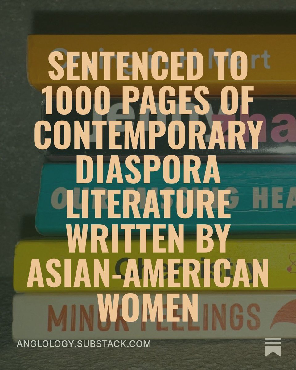 echetus's tweet photo. Sentenced to 1000 Pages of Contemporary Diaspora Literature Written by Asian-American Women https://t.co/iG1lgQwFcL