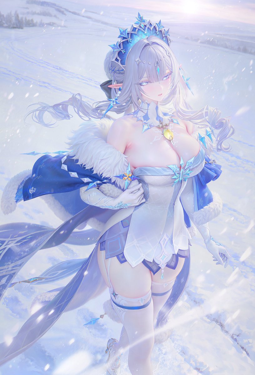 YuanZhen102's tweet photo. 冰之女皇/氷の女皇/Tsaritsa
“雪の中を散歩する女皇”
#原神 #氷の女皇 
#GenshinImpact #Tsaritsa #原神 #冰之女皇 #ツァーリツァ https://t.co/inzvL6IM17