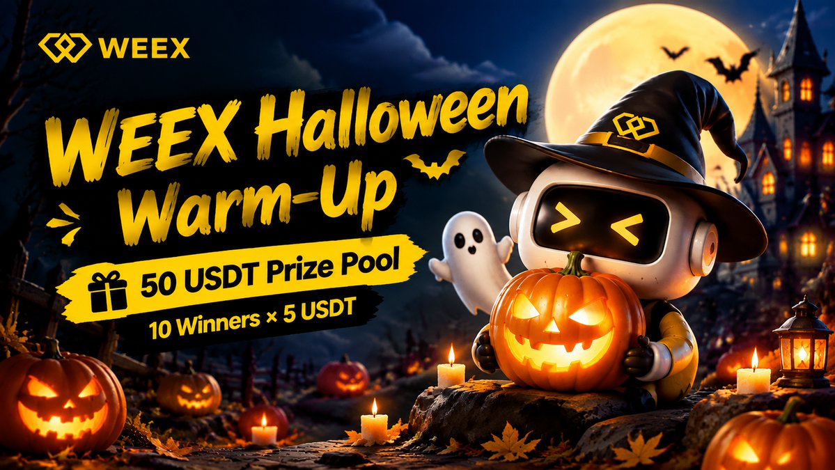 WEEX_Official's tweet photo. 🎃 WEEX Halloween Warm-Up | Pick Your Crypto Curse! 👻
🏆 50 USDT = 10 lucky winners  ｜⏰ 3 Days
Which crypto nightmare scares you the most? 🧟
👻 A. Ghost Market — Your favorite coin disappears
🧛 B. Vampire Fees — Trading fees drain your balance
🧟 C. Zombie Pump — A pump that comes crashing down
🎃 D. Pumpkin Trap — Buying the top before Halloween

💬Comment with your answer + WEEX UID + #WEEXHalloweenCurse.
👉 Join now: https://t.co/pBZ7E8fxSE
👀 Which curse will get you? Drop your answer below!
#WEEX #Halloween #CryptoCommunity