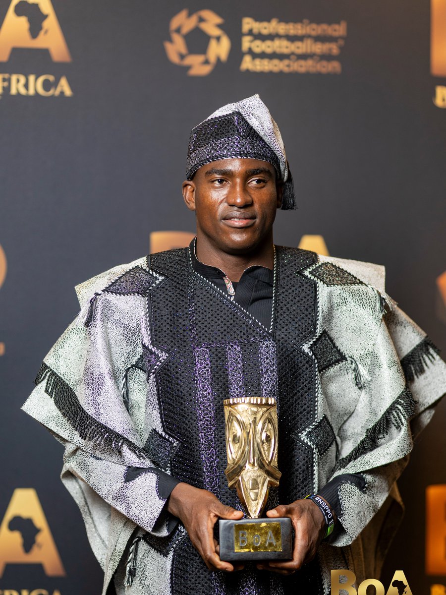 PFA's tweet photo. A special night at the Best of Africa Awards 2026. 💫

Congratulations to @CoventryCityFC's Taiwo Awoniyi who was presented with the PFA Beyond the Pitch Award. 🇳🇬👏

The awards celebrates his incredible work with the Taiwo Awoniyi Foundation and contributions to grassroots football.