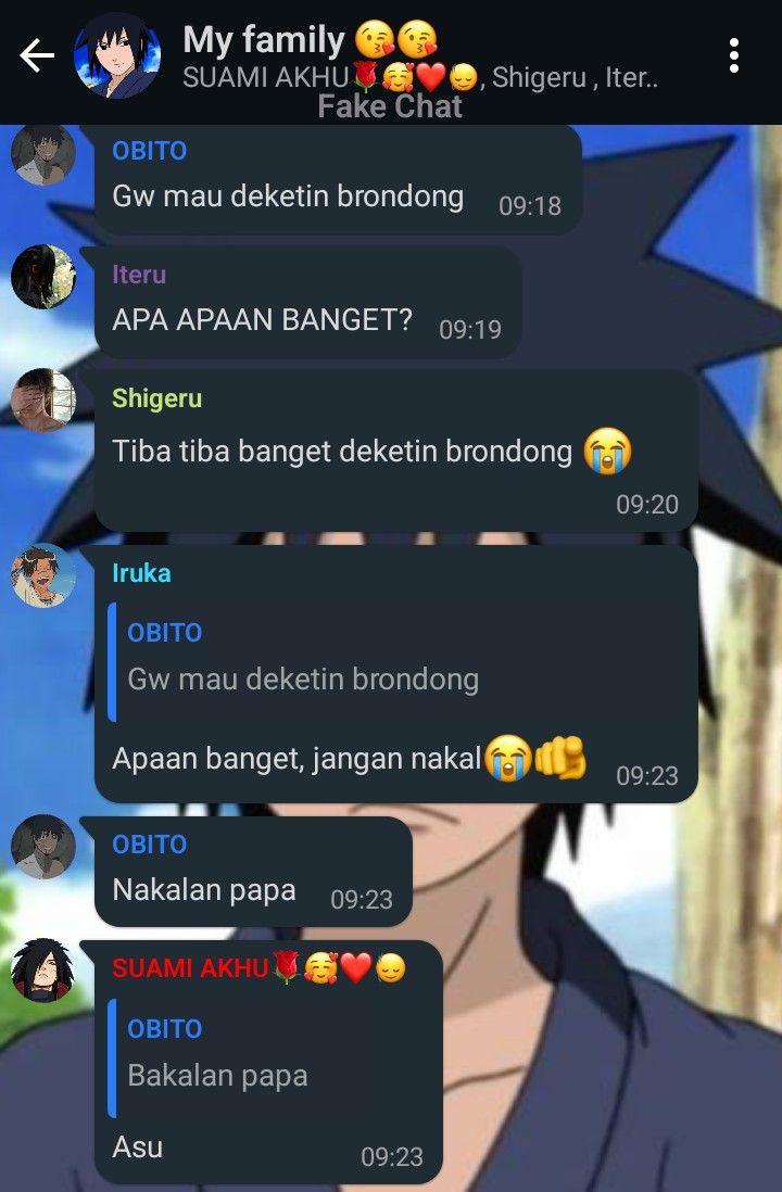 koukuma377610's tweet photo. #hashimada #hsmd LOKAL AU 
#Naruto 

Grup chat keluarga pak Hashirama dan Madara yang adem ayem 🥰🤷 https://t.co/Qf7YJVJjJs
