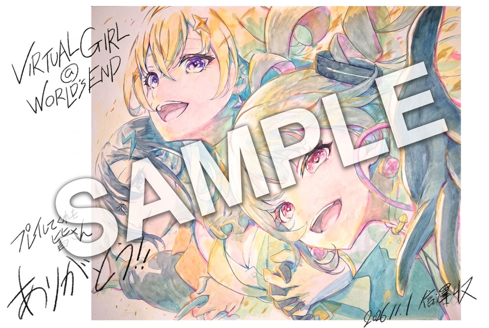 virtualgirl_pj's tweet photo. 11/1(日)開催
VIRTUAL GIRL @ WORLD'S END
スペシャルトーク＆ミニライブ
「HELLO WORLD！」

来場者の皆様に、信澤収先生描きおろしポストカードを配布いたします！

⚠夜の部のチケットは残りわずかです！
https://t.co/Wag8PgWysH
※先着順・上���数に達し次第終了

#バチャガ https://t.co/YwH4h7bqKL