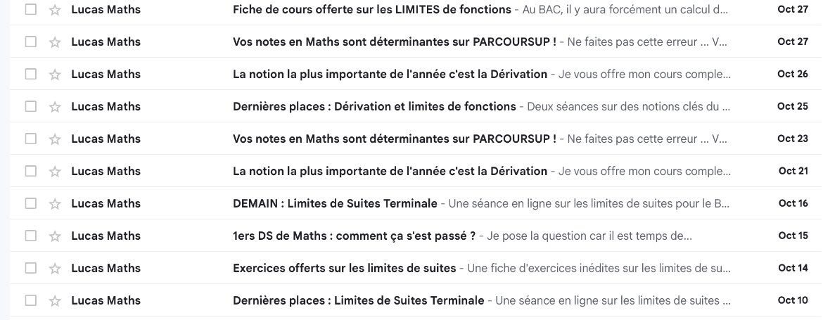 bubble3ew's tweet photo. @PhPrudent1 @CoustinDe Ce prof du privé utilise des méthodes de putaclic sur TikTok, il alarme les élèves pour les pousser à s'inscrire sur son site. Ensuite, c'est le harcèlement par mail. Je me suis inscrit avec une de mes adresses et je reçois des mails toutes les semaines ai ce n’est tous les 2j, https://t.co/LdWXAriMRj
