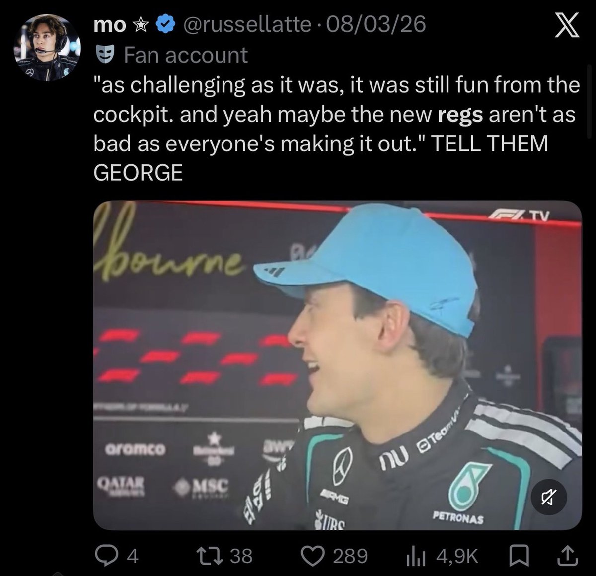 mensiasat's tweet photo. ngga ada yg marah dia menang ngga. tp dia nyuruh max retire and go to nordscheliefe hnya krn dia vocal bgt soal this shitty ass regulations yg emg PROVED RIGHTS after and said something like this lah yg membuat dia jd laughing stock skrg https://t.co/SGKimGZNpB