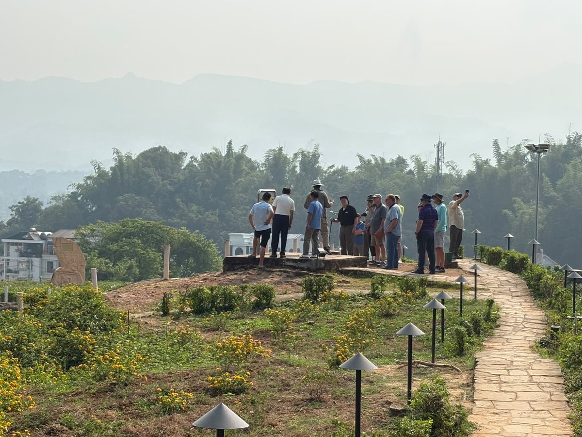 ProfTonyPollard's tweet photo. Dien Bien Phu has fallen! Now returned to Hanoi after our exploration of the epic 1954 siege which sealed the deal on the end of the French Empire in Indochina. Fittingly today’s locations included Eliane 4, one of the last strongpoints to taken by Giap’s troops. https://t.co/HEGIr3ZJBV