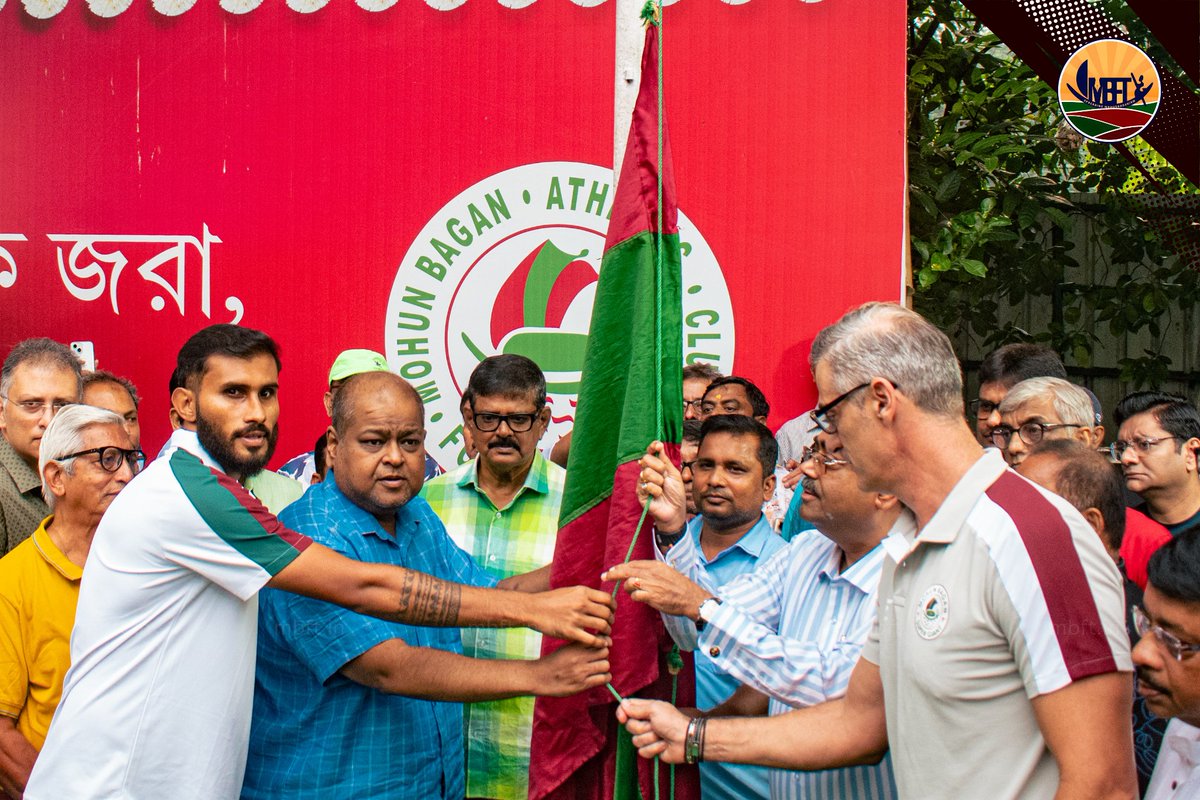 MBFT89's tweet photo. The sails fly high. 💚❤️

CFL '26 🏆 IFA Shield '26 🛡️

📍 Mohun Bagan AC Club Tent, 28th Oct'26

#JoyMohunBagan #MBFT https://t.co/ff9qckSyxG