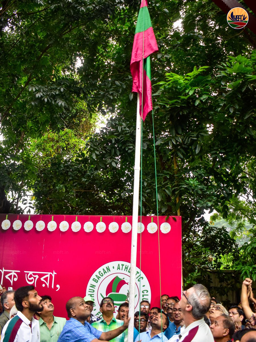 MBFT89's tweet photo. The sails fly high. 💚❤️

CFL '26 🏆 IFA Shield '26 🛡️

📍 Mohun Bagan AC Club Tent, 28th Oct'26

#JoyMohunBagan #MBFT https://t.co/ff9qckSyxG