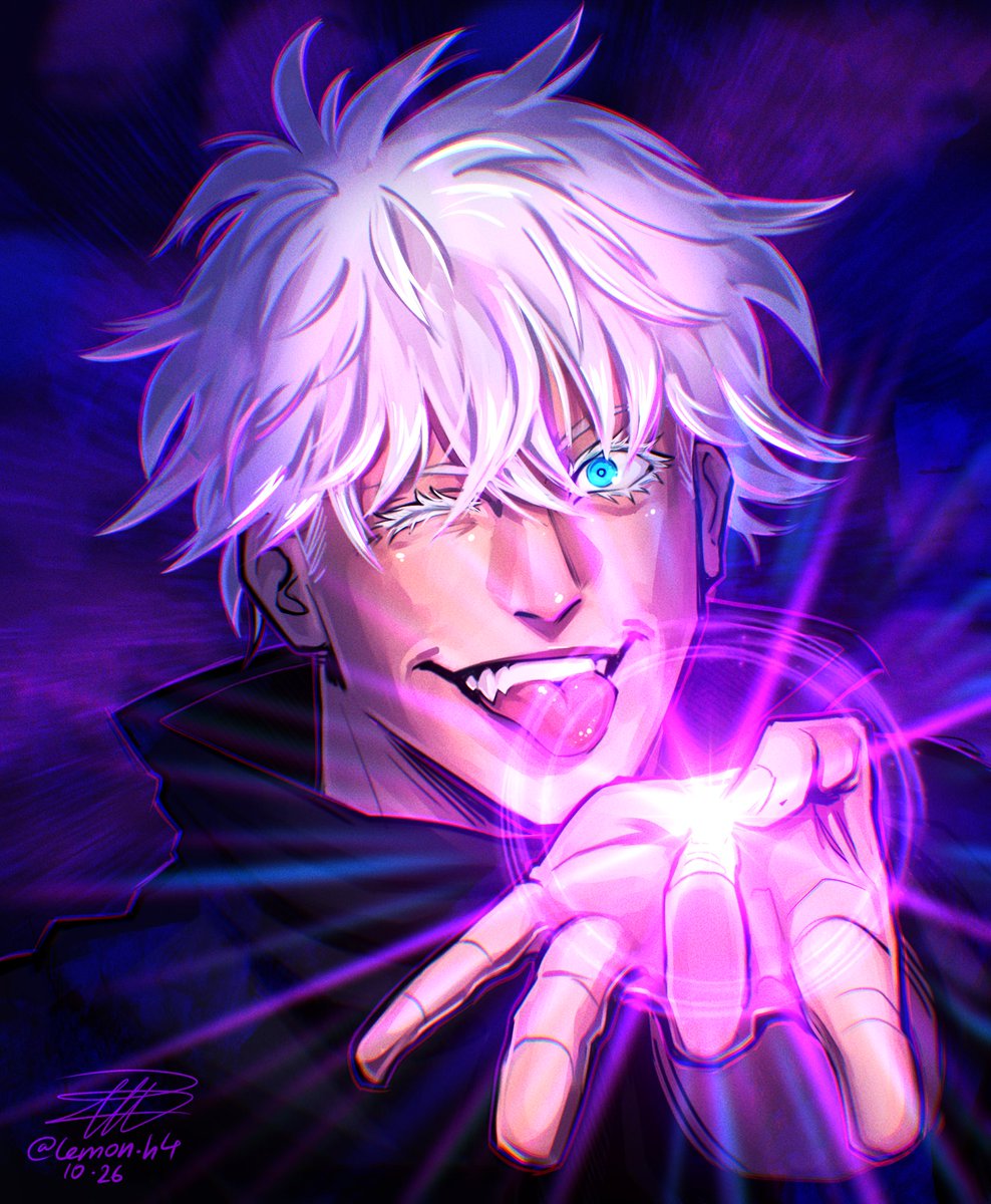 lemon_h4's tweet photo. *vaporises you* 
#fanart #gojosatoru #jjk https://t.co/z5xWGKetDo