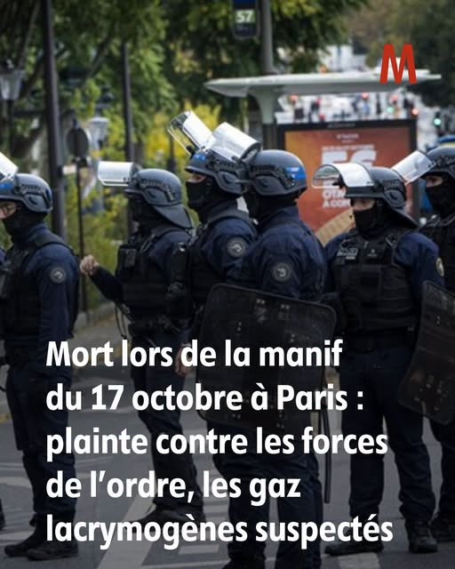 JRenardiere's tweet photo. L’autopsie de Christophe, 59 ans, mort dans la manifestation du 17 octobre à Paris, a conclu à “une défaillance cardiorespiratoire aiguë”, a indiqué le parquet, qui pourrait être du à l'usage de gaz lacrymogène. La famille porte plainte. 
https://t.co/3GUTLO3W3f https://t.co/P8i84D7fDz