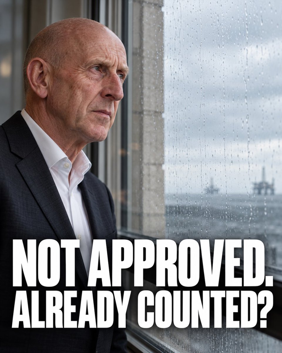 PolPulseUK's tweet photo. Rosebank oil is reportedly counted as revenue in John Healey's Budget.
The field has no approval.
If it's refused, the Budget is left with a black HOLE.

Downing Street says the decision belongs to Energy Secretary Miatta Fahnbulleh alone. She reportedly has serious doubts, and says each application must be judged on its own merits.

The Treasury has not said how much the Budget relies on Rosebank.

Its first consent was ruled unlawful by Scotland's highest civil court in January 2025. A fresh decision is expected before the end of 2026.

A decision still pending. A forecast already written.

If she says no, who should have to fill the gap?

👉 Follow @PolPulseUK. We read the small print so you don't have to.

#Budget2026