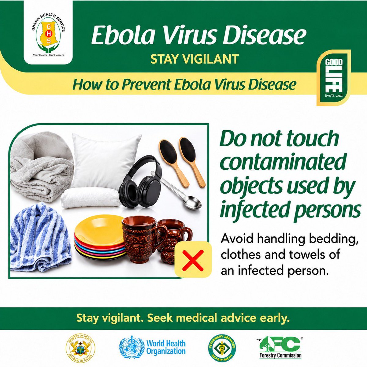 GoodLifeGh_'s tweet photo. Ebola is a serious and potentially life-threatening disease, but we can help prevent its spread by taking the right precautions. Avoid contact with the blood and body fluids of someone who is infected, practice good hygiene

#EbolaPrevention #EbolaAwareness #StaySafe #GoodLifeGH https://t.co/q1tlPcJskD