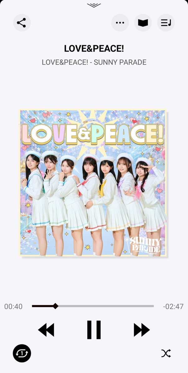 coniryu_2017's tweet photo. LOVE&PEACE!/SUNNYPARADE
#NowPlaying
#CDレコ
#SUNNYPARADE
https://t.co/nRGDm1lC3i https://t.co/6aVs0wAZzR