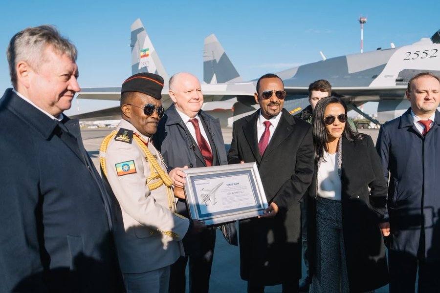 kenyaaxis's tweet photo. A statement attributed to #Ethiopian Prime Minister Abiy Ahmed claims that Ethiopia has received its first 12 #Russian Su-35 fighter jets and is set to acquire four S-400 air defence batteries.

The statement says the aircraft arrived a year ahead of schedule and expresses gratitude to Russian President Vladimir #Putin.

The reported deliveries and S-400 acquisition have not yet been independently confirmed.