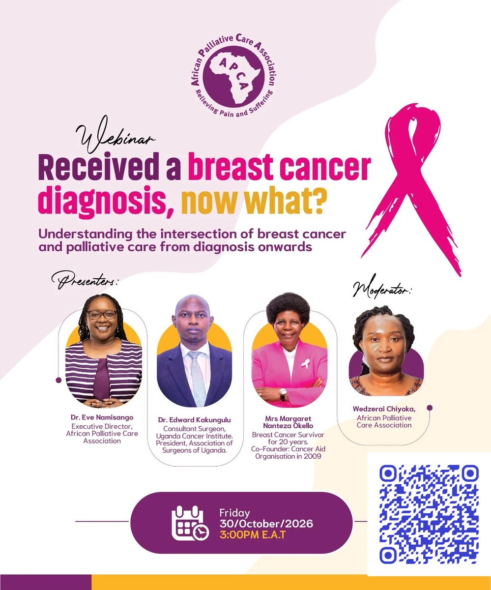 APCAssociation's tweet photo. Join APCA this friday 30th, at 3pm EAT, for an insightful webinar bringing together lived experience and medical expertise to reflect on the realities of breast cancer. 
Joining instructions: https://t.co/ElfD3AG5pP https://t.co/XlQNW7VBBk