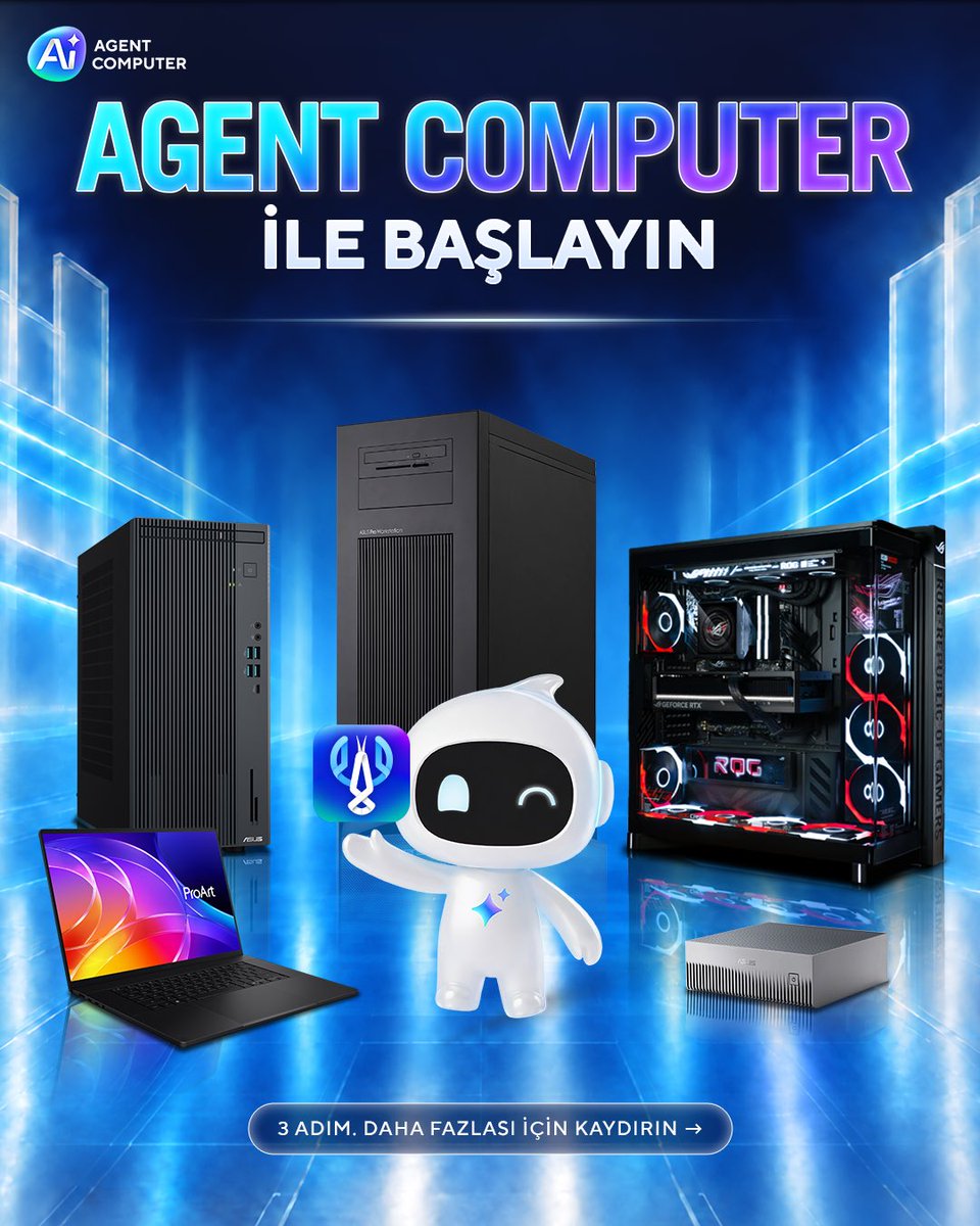 ASUSTR's tweet photo. Agent tabanlı bilgisayarınızla başlamaya hazır mısınız?

Agent tabanlı bir bilgisayar yalnızca soruları yanıtlamaz; çok adımlı görevleri sizin için otomatikleştirir.
1️⃣ Doğru sistemi seçin: GPU, CPU, bellek ve soğutmayı değerlendirin.
2️⃣ ASUS Zenni Claw'ı indirin. https://t.co/2eXjcjjRAY