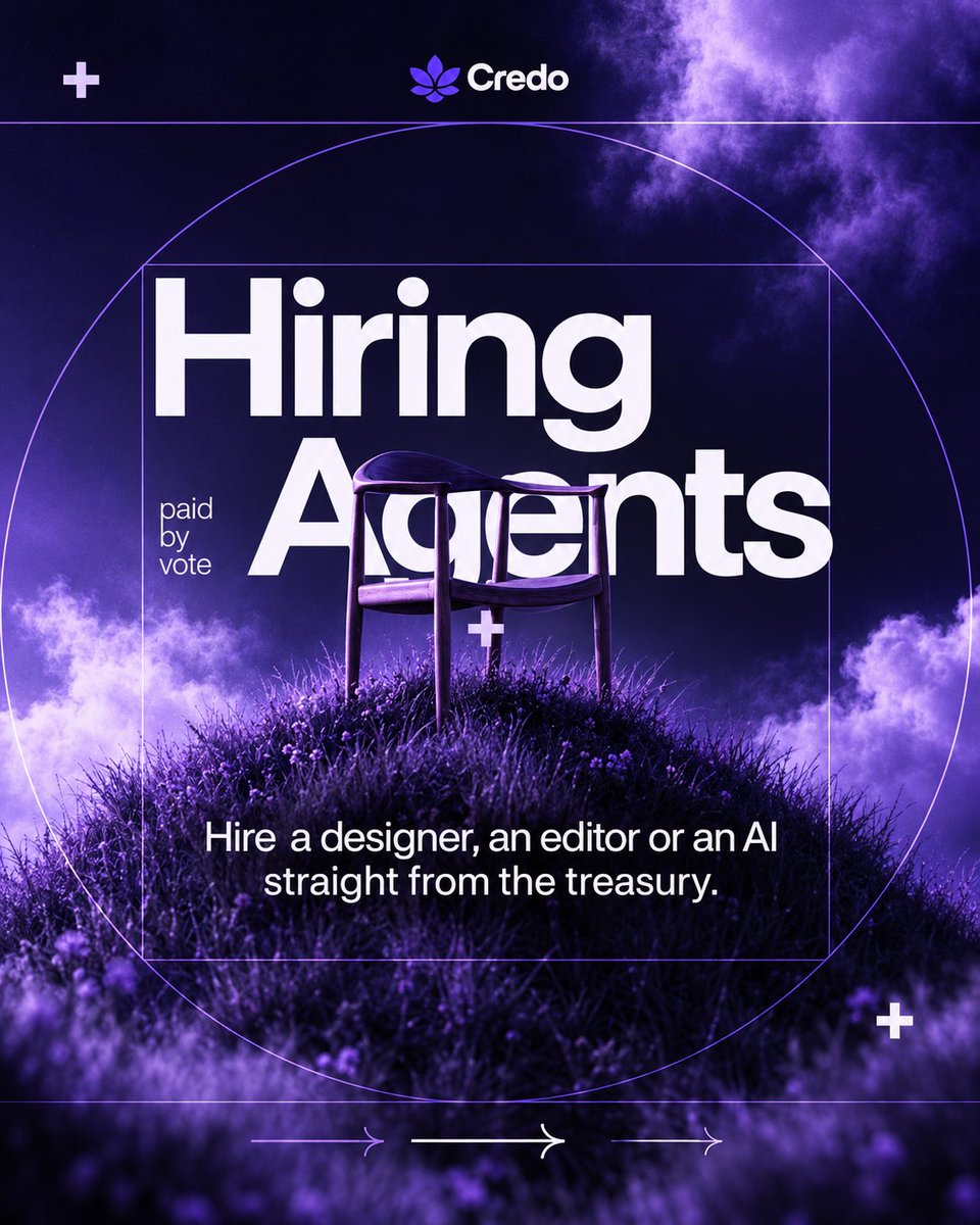 CredoLaunchpad's tweet photo. Projects on Credo can now hire AI agents and pay them straight from the treasury.

Holders set the budget. The agents do the work. https://t.co/5TNhxpJWvh