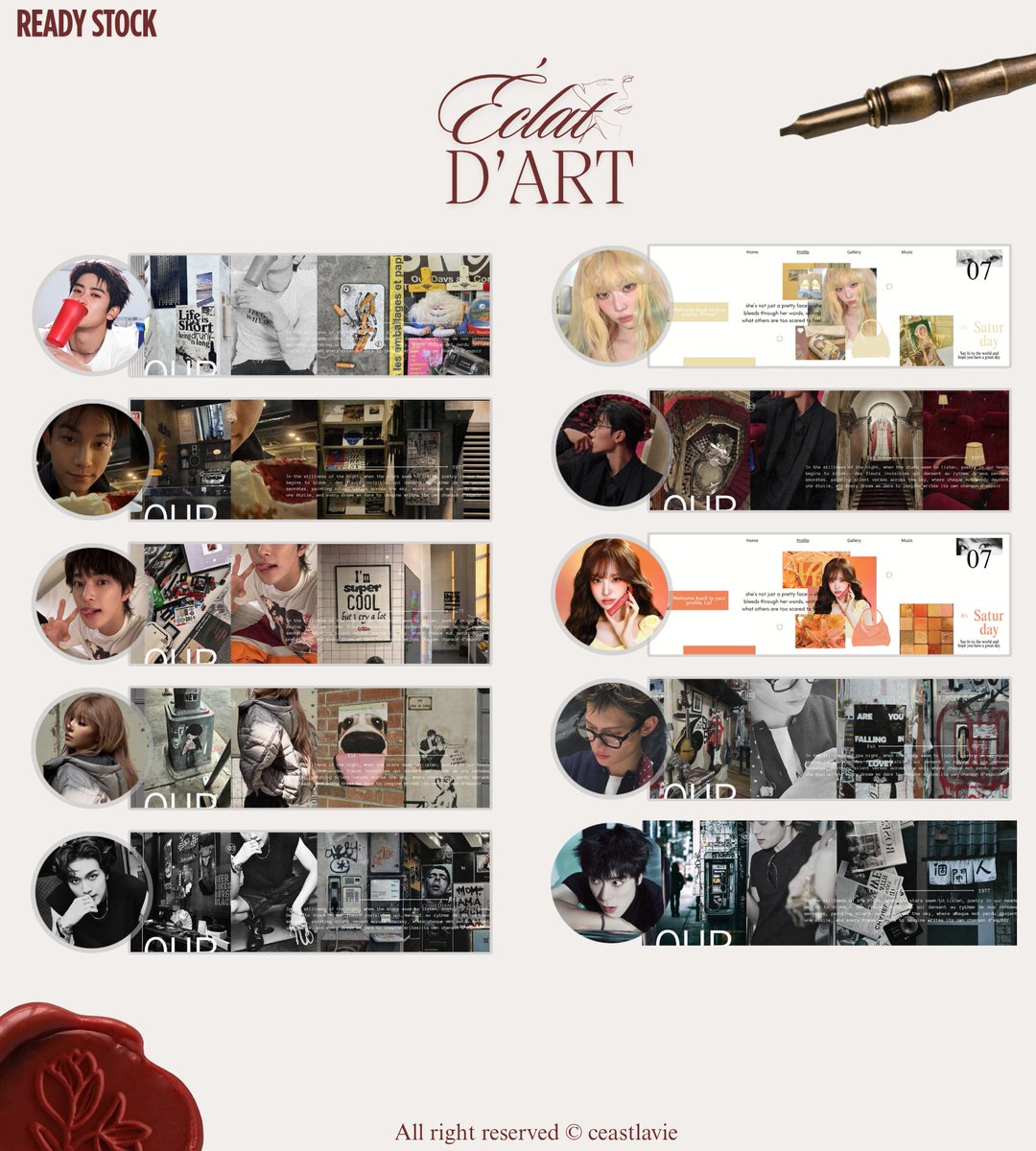 dousceame's tweet photo. Help rt/repost, thank you 🎀✨
[CLEARENCE SALE]

Haloo karena aku ada kebutuhan mendadak jadi aku mau sale rs aku dengan potongan 2k!! ada idol, west, faceless, dll. 
Layout 6k -> 4k
Layout 8k -> 6k
Bundle 3 layout 4k -> 10k!!
#zonauang https://t.co/PhF3GFMfVR