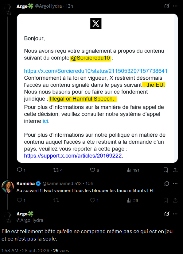 HelSamain's tweet photo. Comme chaque jour, le fake refoulé s'en prend aux personnes d'EG applaudit ici par le coquelicot fané tellement stupide qu'elle pige pas ce qu'elle raconte 🙄 https://t.co/axoEHTihlj