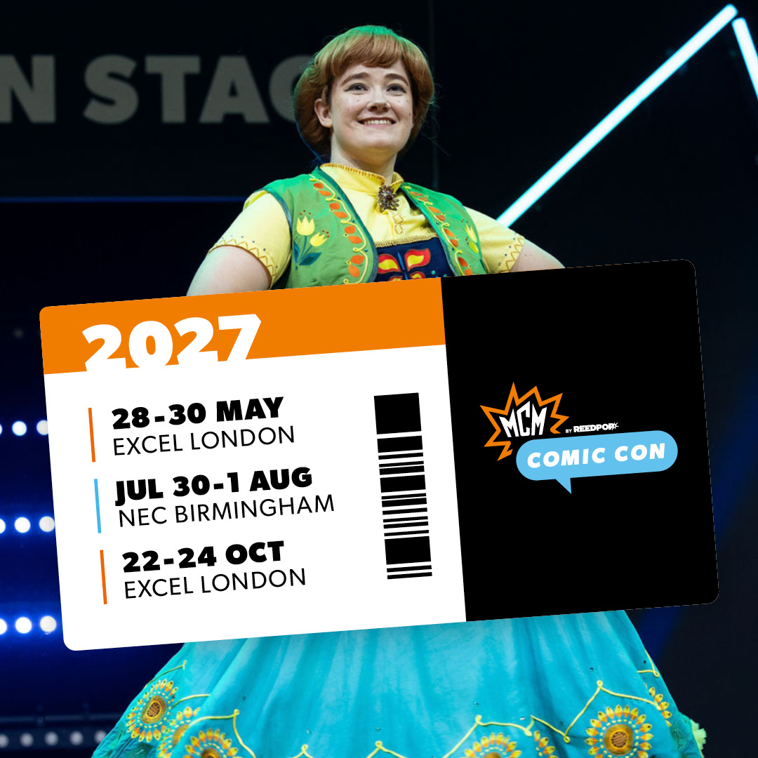 MCMComicCon's tweet photo. We're back in 2027 for another 3 shows! ✨

🧡 28 -30 May 2027, Excel London
💙 30 July - 1 August 2027, NEC Birmingham
🖤 22 - 24 October 2027, Excel London

Tickets for May will be on-sale later this week! Stay tuned! https://t.co/vSXhDB0K6L