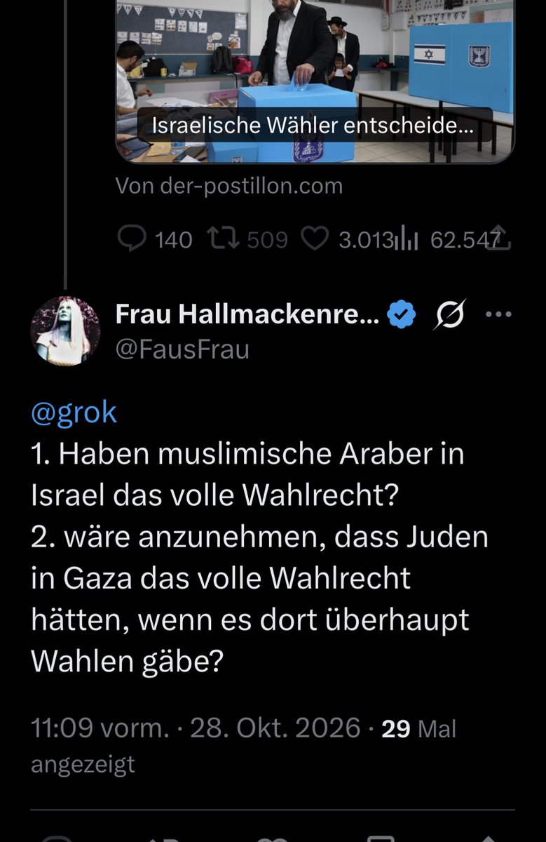 FausFrau's tweet photo. Drama in 4 Akten ⬇️ 

(Als Zugabe: mein post wurde vom @Der_Postillon  ausgeblendet) 
🤷‍♀️ https://t.co/3YFbmI6NMc