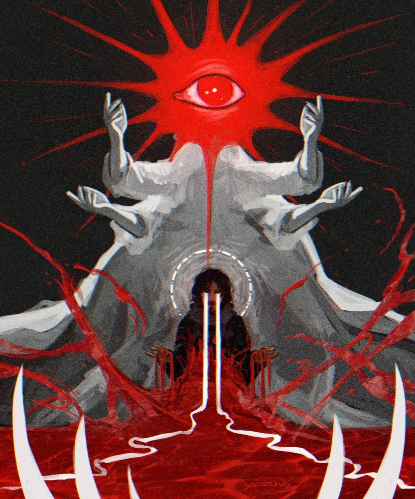 sokodraws's tweet photo. removing AI from your feed with 4 of my Iron Lung illustrations 🩸 https://t.co/yCi4cgq8yP