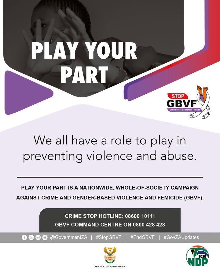 GovernmentZA's tweet photo. Your voice can save a life! Speak out against GBVF. #GovZAUpdates #EndGBVF #STOPGBVF https://t.co/Klhn1sCWsW