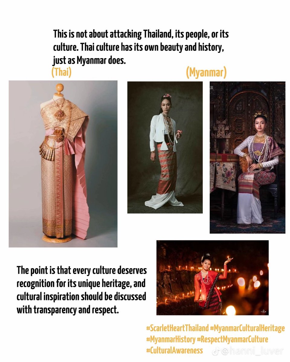 K__Z222's tweet photo. Culture can be shared and exchanged, but the origins of cultural heritage must never be overlooked. GMMTV

CULTURAL HERITAGE RECOGNITION

#RecognizeMyanmarCulturalHeritage #CulturalCreditMatters https://t.co/o9FIbBmm9f