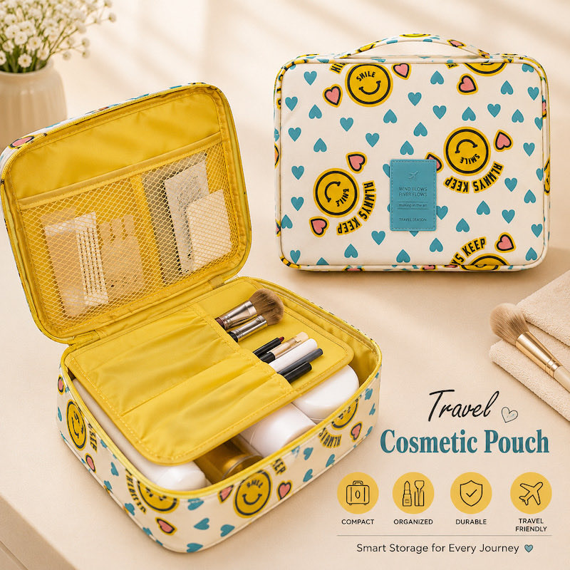 aqisacuu's tweet photo. Yang suka travelling nih aku rekom pouch makeup travel yg sat set muat banyak✨✨ https://t.co/BzDgkC1uQT