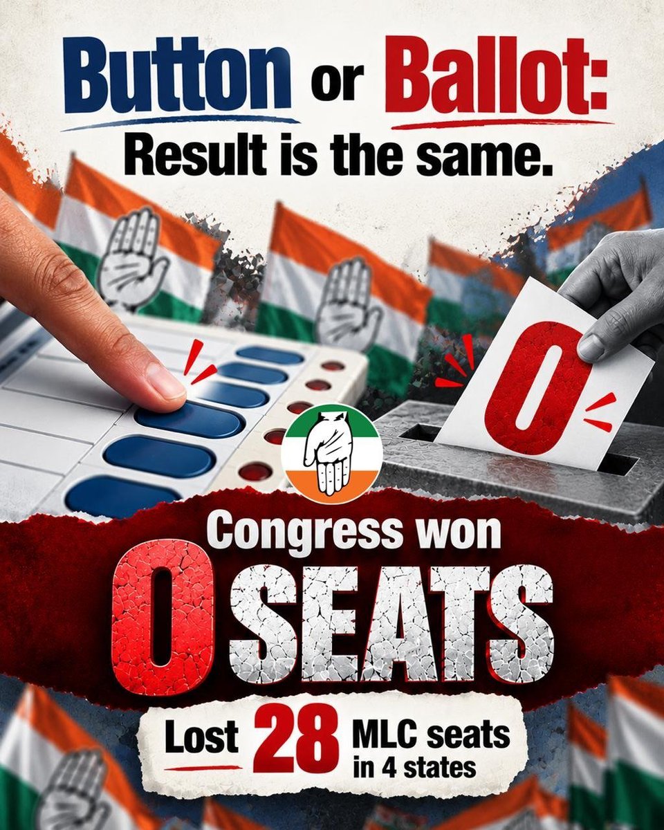 Jaykishan639's tweet photo. @AnkurSingh @priyankagandhi Ye hai Aukaat @INCIndia ki.

@kharge kaan khol ke Sun Lo @narendramodi 2029 tak kahi nai ja raha.

Thank you for your Big Success @RahulGandhi &amp; @priyankagandhi 

And Also Big Big Big Thank you for their #Chamcha @Pawankhera @SupriyaShrinate @atullondhe @NayakRagini @ssrajputINC https://t.co/jW2qnAWfop