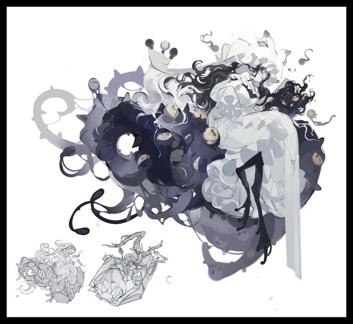 FumeKrab's tweet photo. Past Character Design Work for Morimens.
最初以及最后的工作。 https://t.co/gl91iFggvb